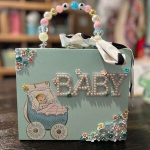 👶 “Oh Baby!” Cigar Box Purse – Vintage Nursery Edition
